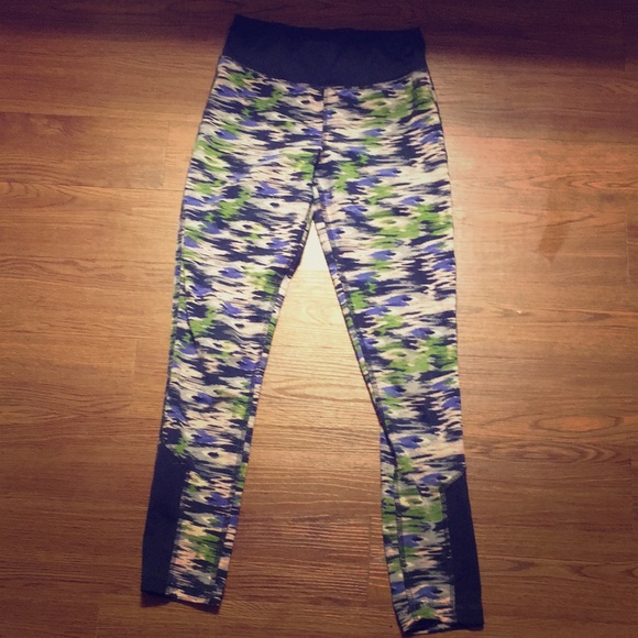 blue leggings Pants - Blue and green leggings